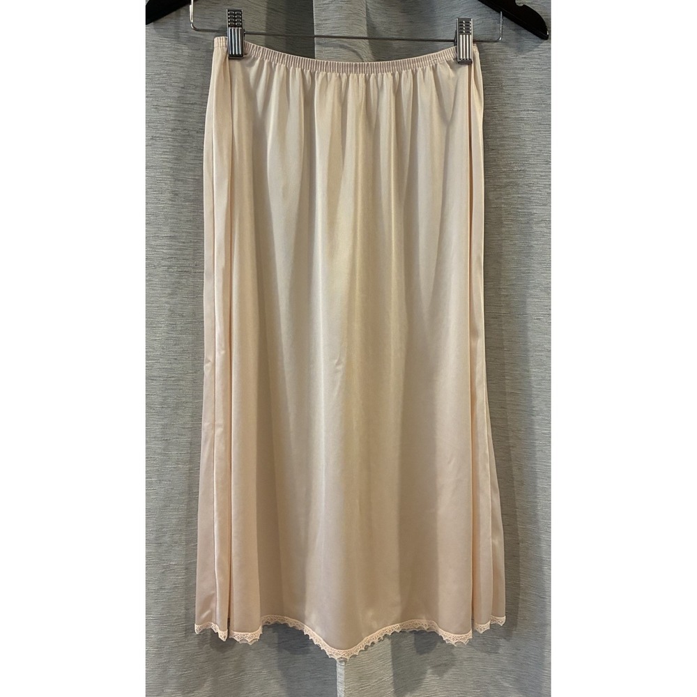Vintage Skirt Half Slip Vanity Fair Silky Soft Pink w/Lace Small